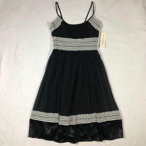 NEW Maggy London Womens 2 Black LBD Silk Dress Cocktail NWT $138